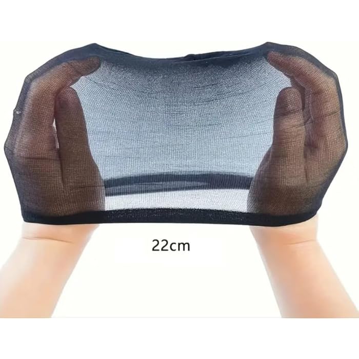 Unisex Nylon Wig Caps for Hair Cover,3PCs (Black) - Image 2